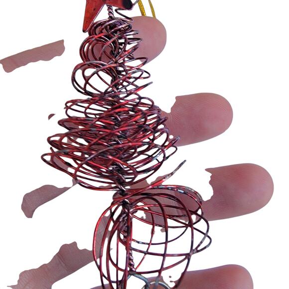 Vintage Wire Christmas Tree Ornament with Bell & Star Topper 1990s - Picture 7 of 10